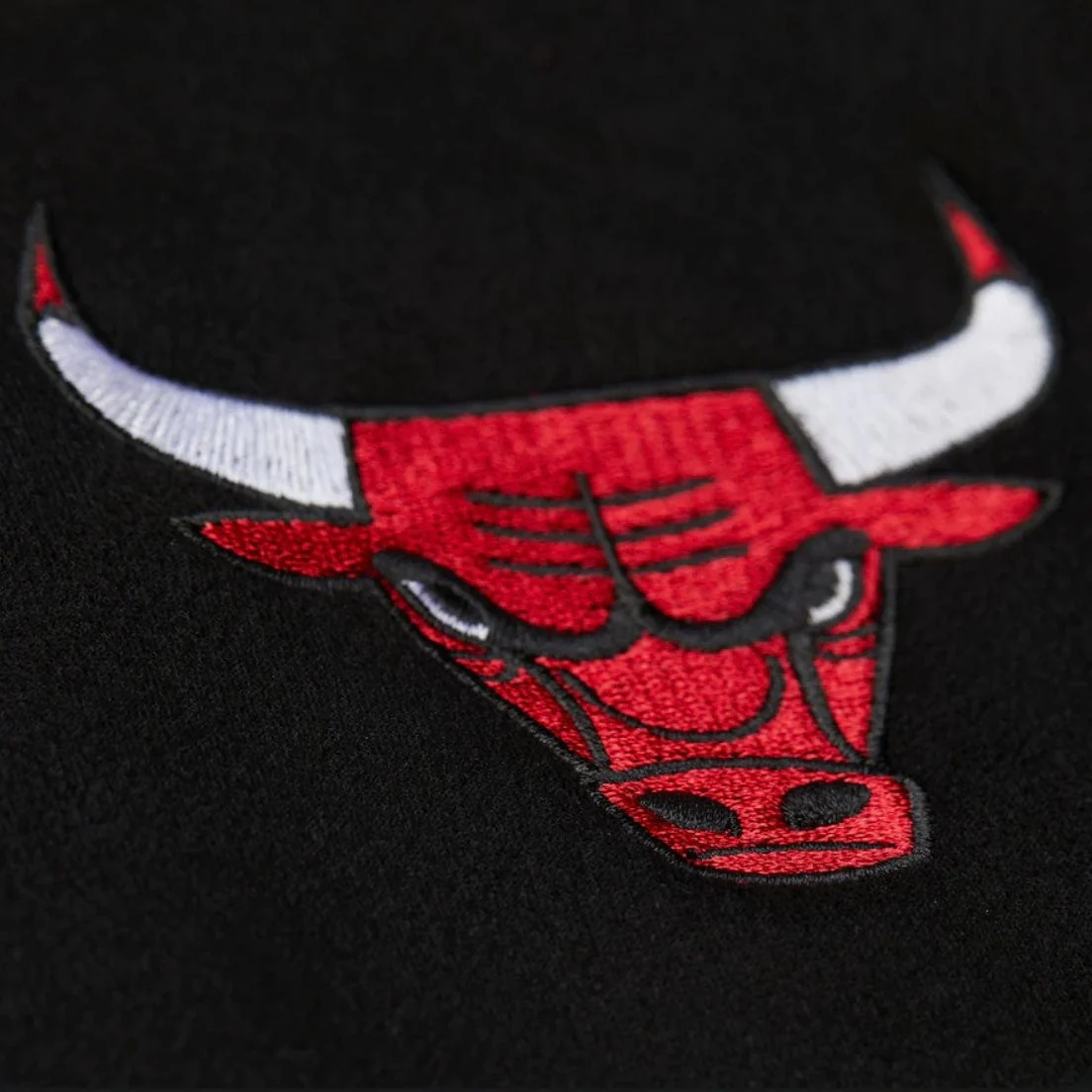 Mitchell & Ness Chicago Bulls Oversweep Varsity Full-Snap Jacket (Black) - Image 4