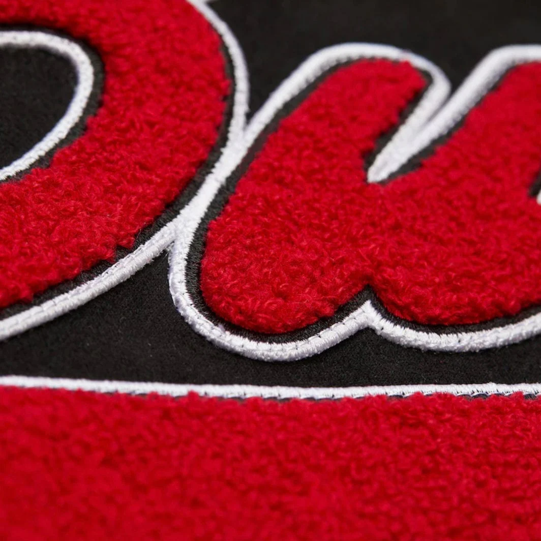 Mitchell & Ness Chicago Bulls Oversweep Varsity Full-Snap Jacket (Black) - Image 7