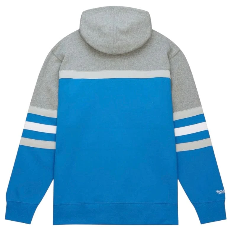 Mitchell & Ness Detroit Lions Head Coach Pullover Hoodie (Grey/Blue) - Image 2