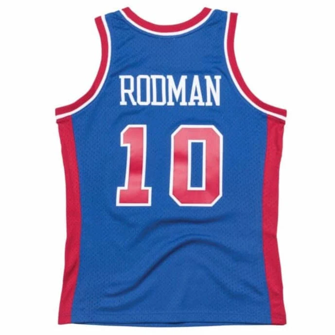 Mitchell & Ness Detroit Pistons Road Dennis Rodman Swingman Jersey (Royal) - Image 3