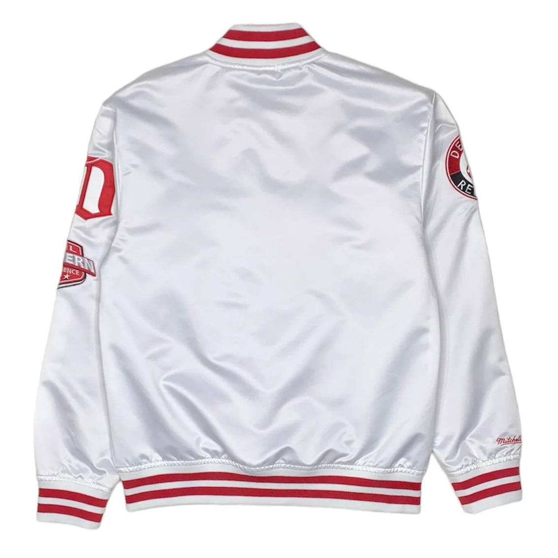 Mitchell & Ness Detroit Red Wings City Collections Satin Jacket (White) - Image 2