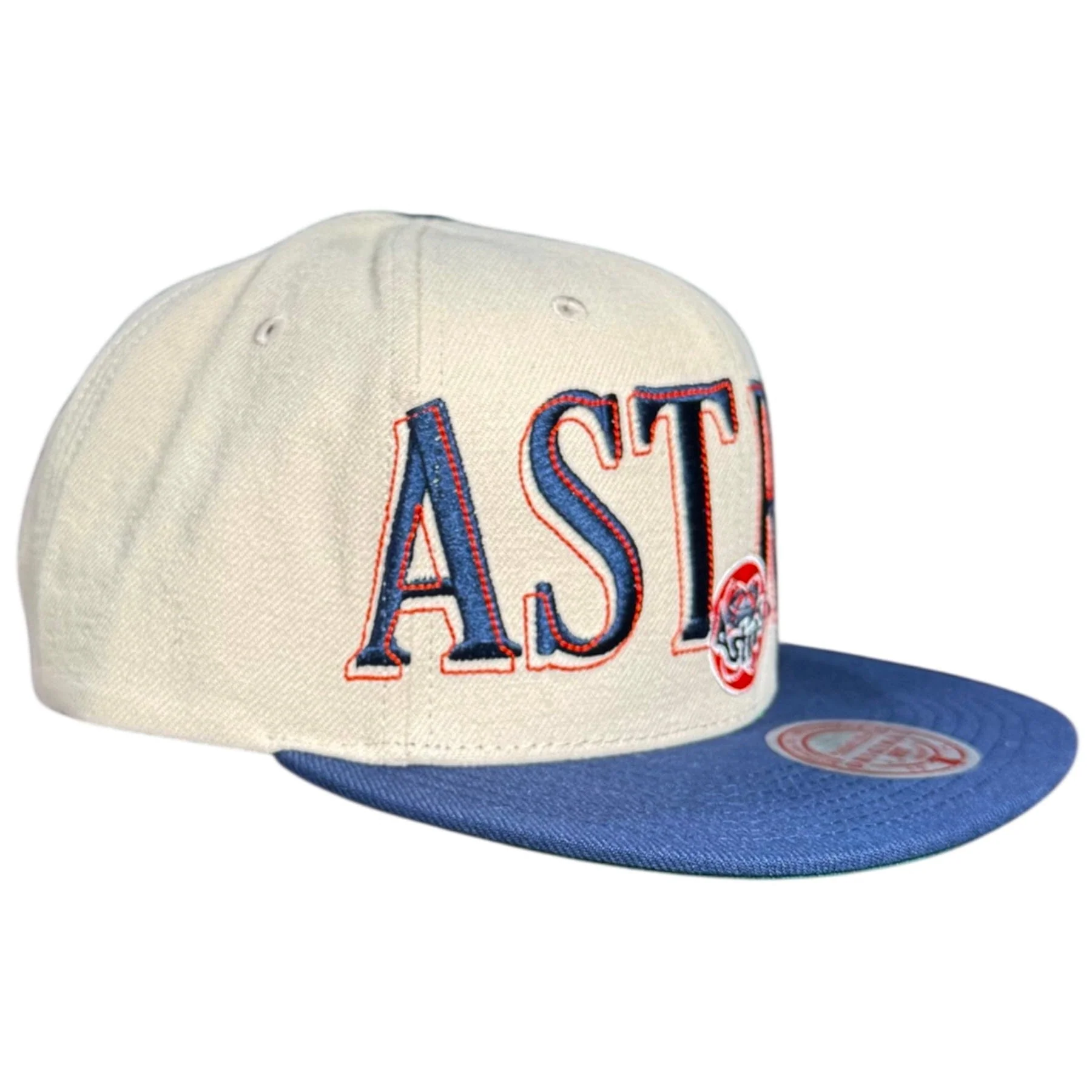 Mitchell & Ness Mlb Cooper Astros Across The Board Snapback (Cream) - Image 2
