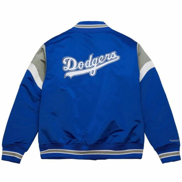 Mitchell & Ness MLB Los Angeles Dodgers Heavyweight Satin Jacket (Royal) - Image 2
