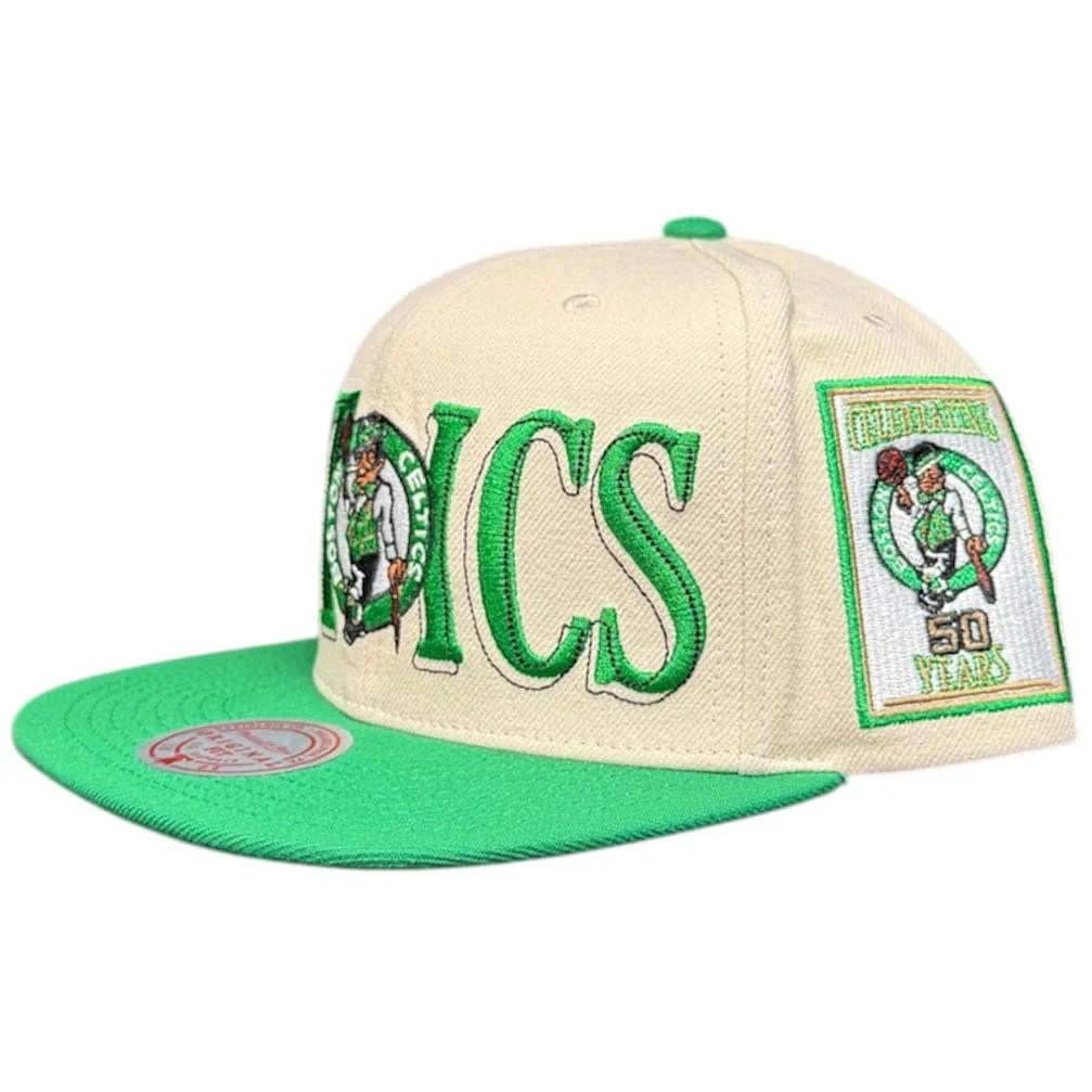 Mitchell & Ness Nba Boston Celtics Across The Board Snapback (Cream) - Image 3