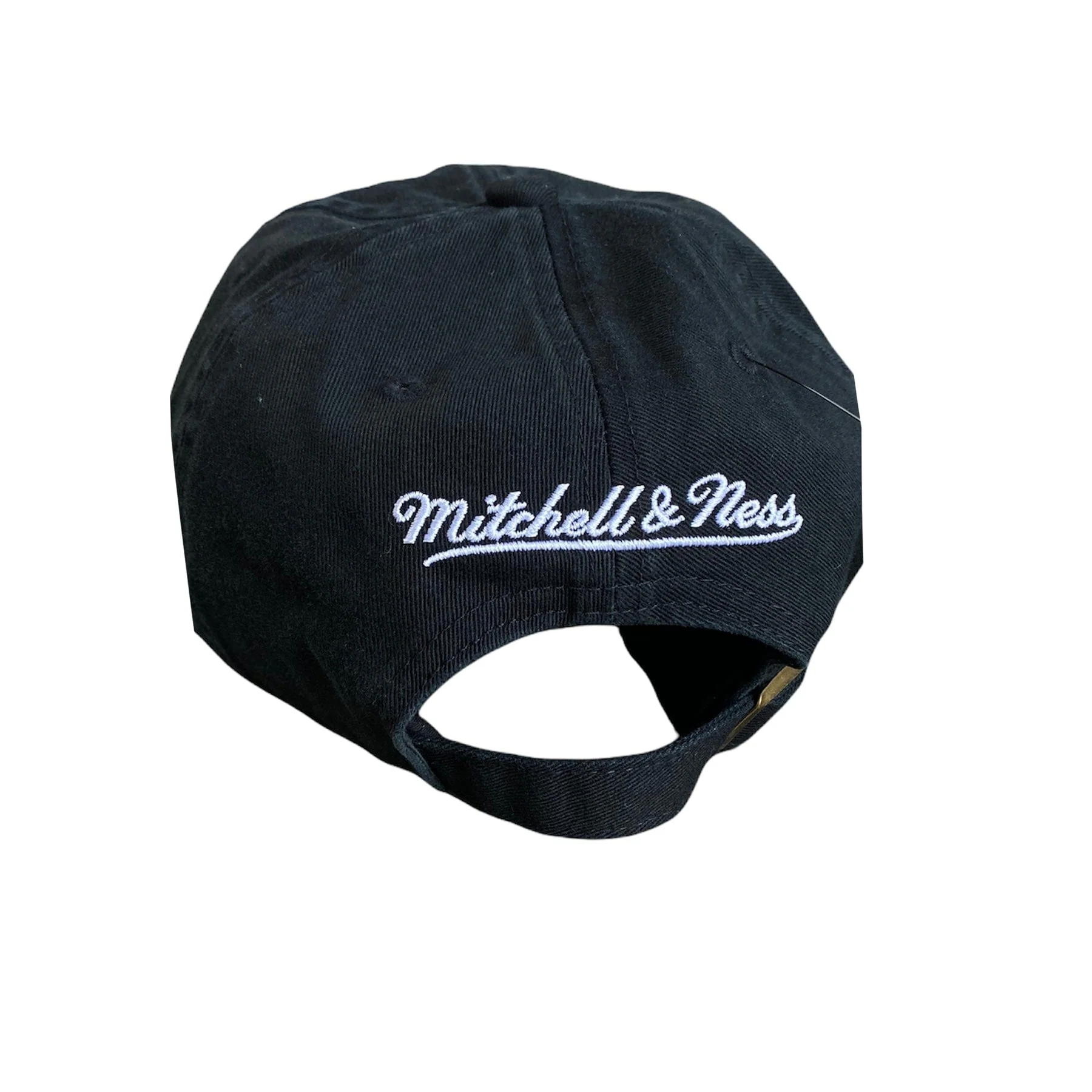 Mitchell & Ness Nba Brooklyn Nets Icon Dad Strapback Hat (Black) RI19011BNE - Image 2