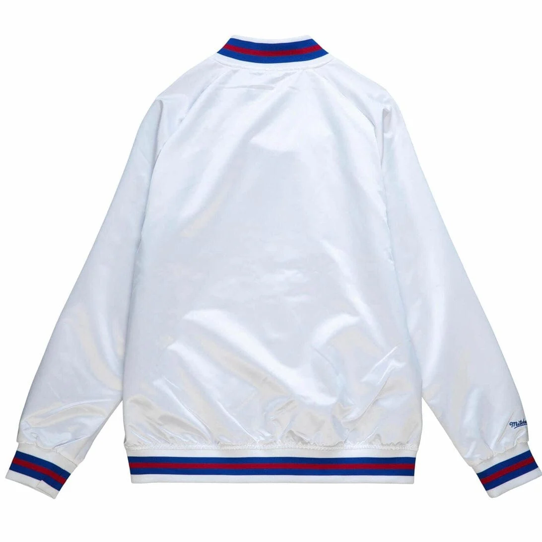Mitchell & Ness Nba Detroit Pistons Lightweight Satin Jacket (White) - Image 3