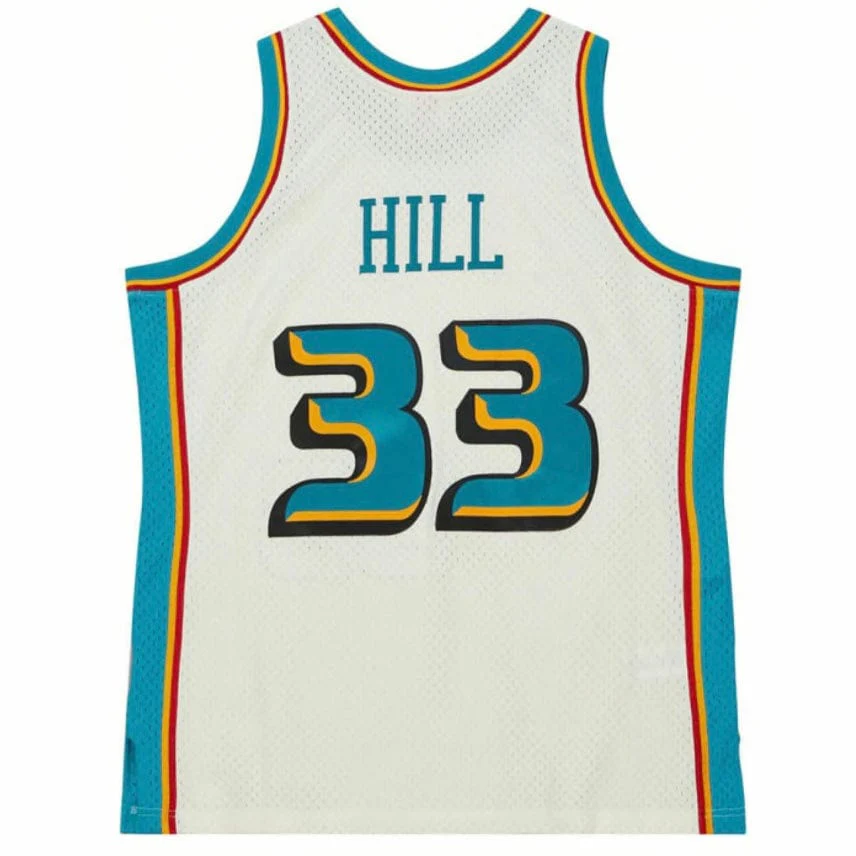 Mitchell & Ness Nba Detroit Pistons Swingman Jersey Grant Hill (Off White Cream) - Image 2
