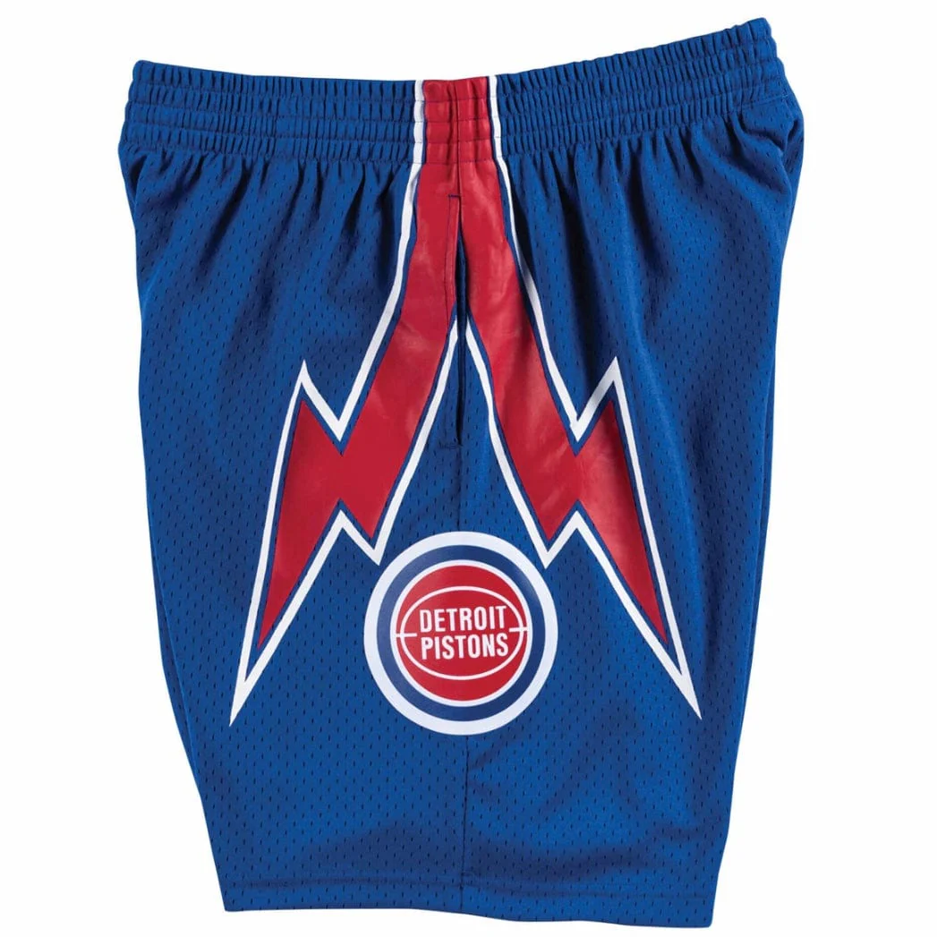 Mitchell & Ness Nba Detroit Pistons Swingman Road Shorts (Royal) - Image 2
