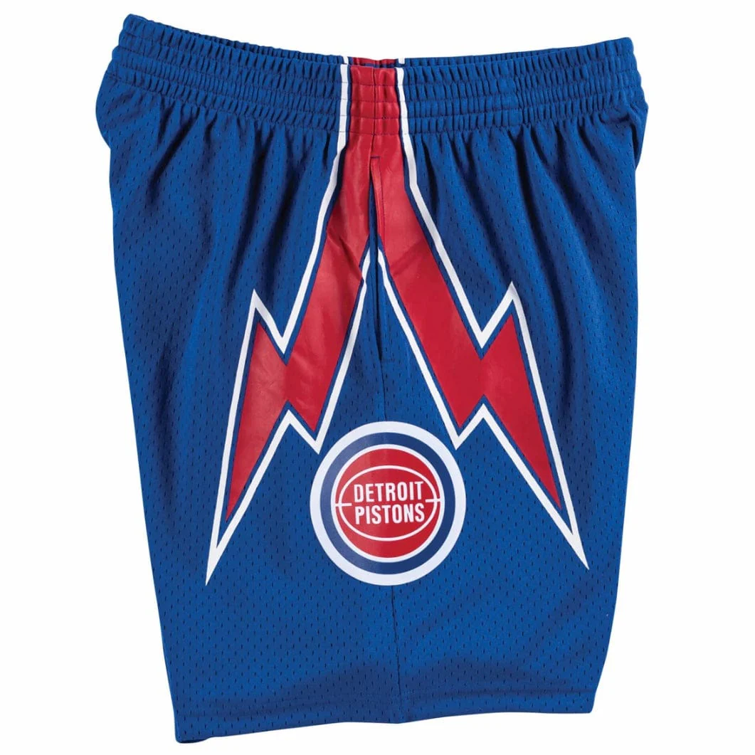 Mitchell & Ness Nba Detroit Pistons Swingman Road Shorts (Royal) - Image 4
