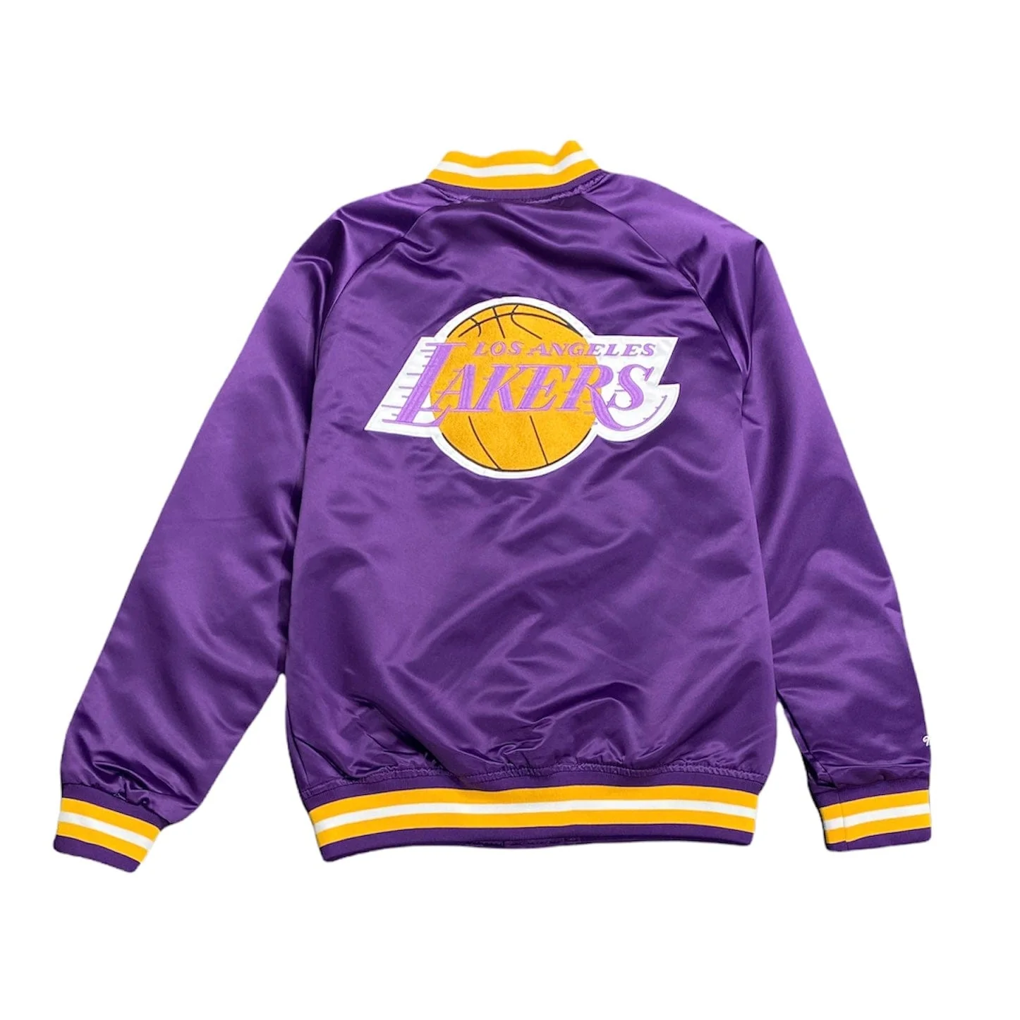 Mitchell & Ness Nba La Lakers Double Clutch Lightweight Satin Jacket (Purple) - Image 2