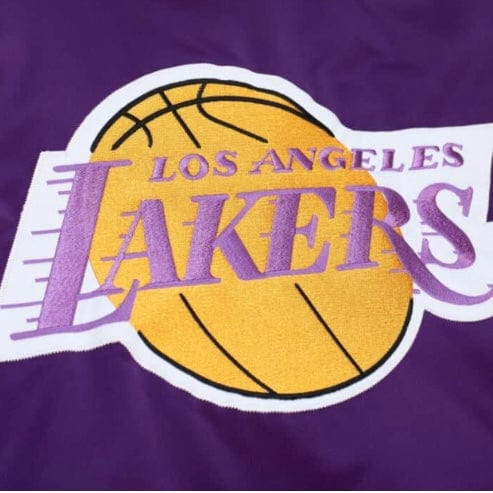 Mitchell & Ness NBA Los Angeles Lakers Heavyweight Jacket (Purple) - Image 4