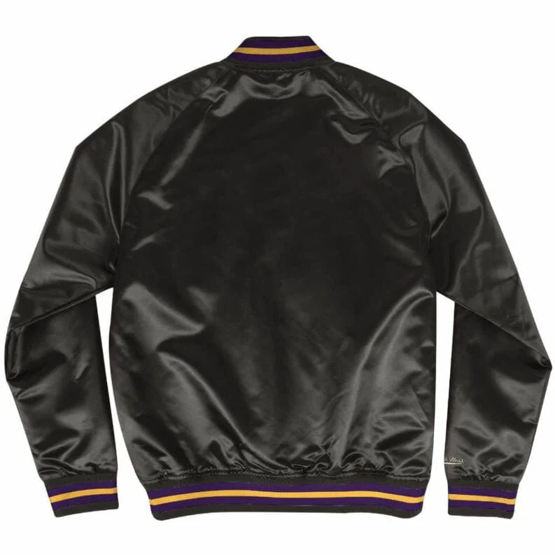 Mitchell & Ness Nba Los Angeles Lakers Lightweight Satin Jacket (Black) - Image 2
