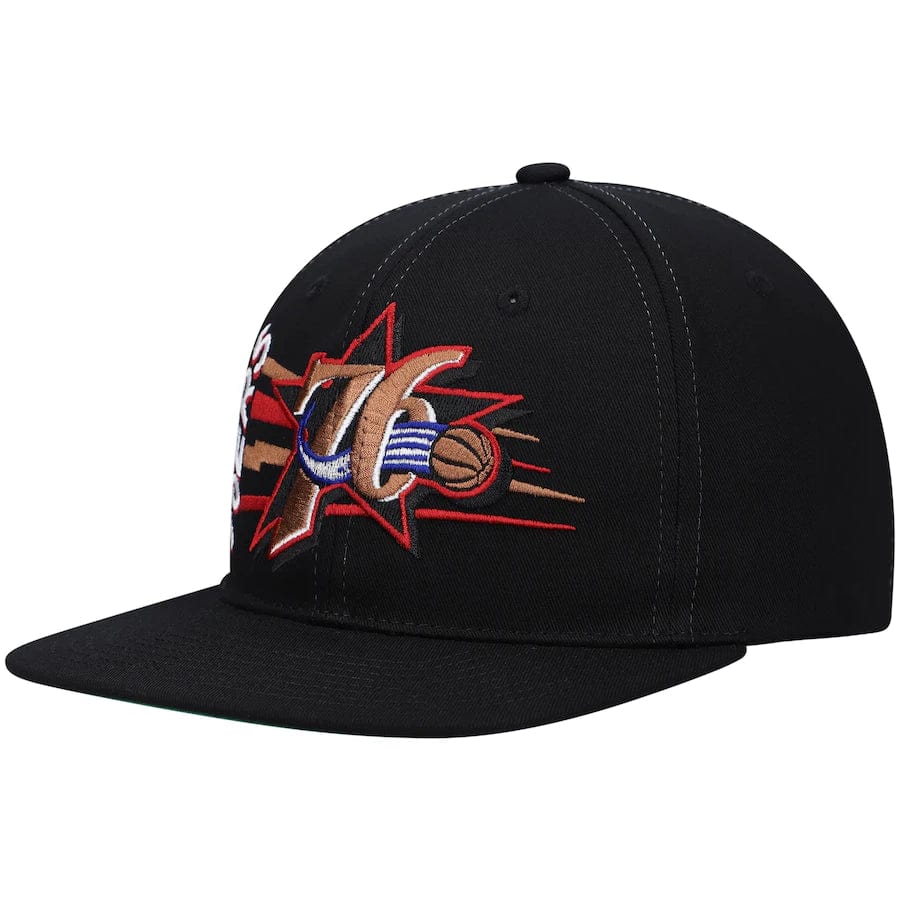 Mitchell & Ness Nba Retro Bolt Deadstock Snapback Hwc 76ers (Black) - Image 3