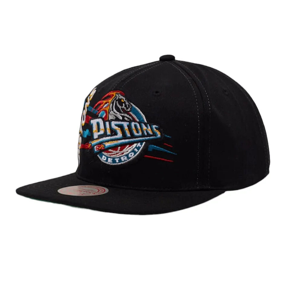 Mitchell & Ness Nba Retro Bolt Deadstock Snapback Hwc Pistons (Black) - Image 2