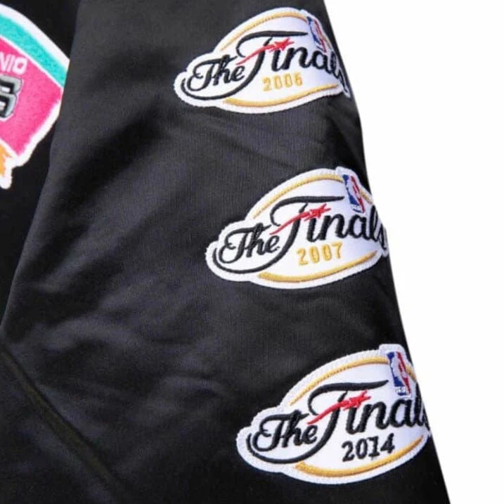 Mitchell & Ness Nba San Antonio Spurs Champ City Satin Jacket (Black) - Image 5