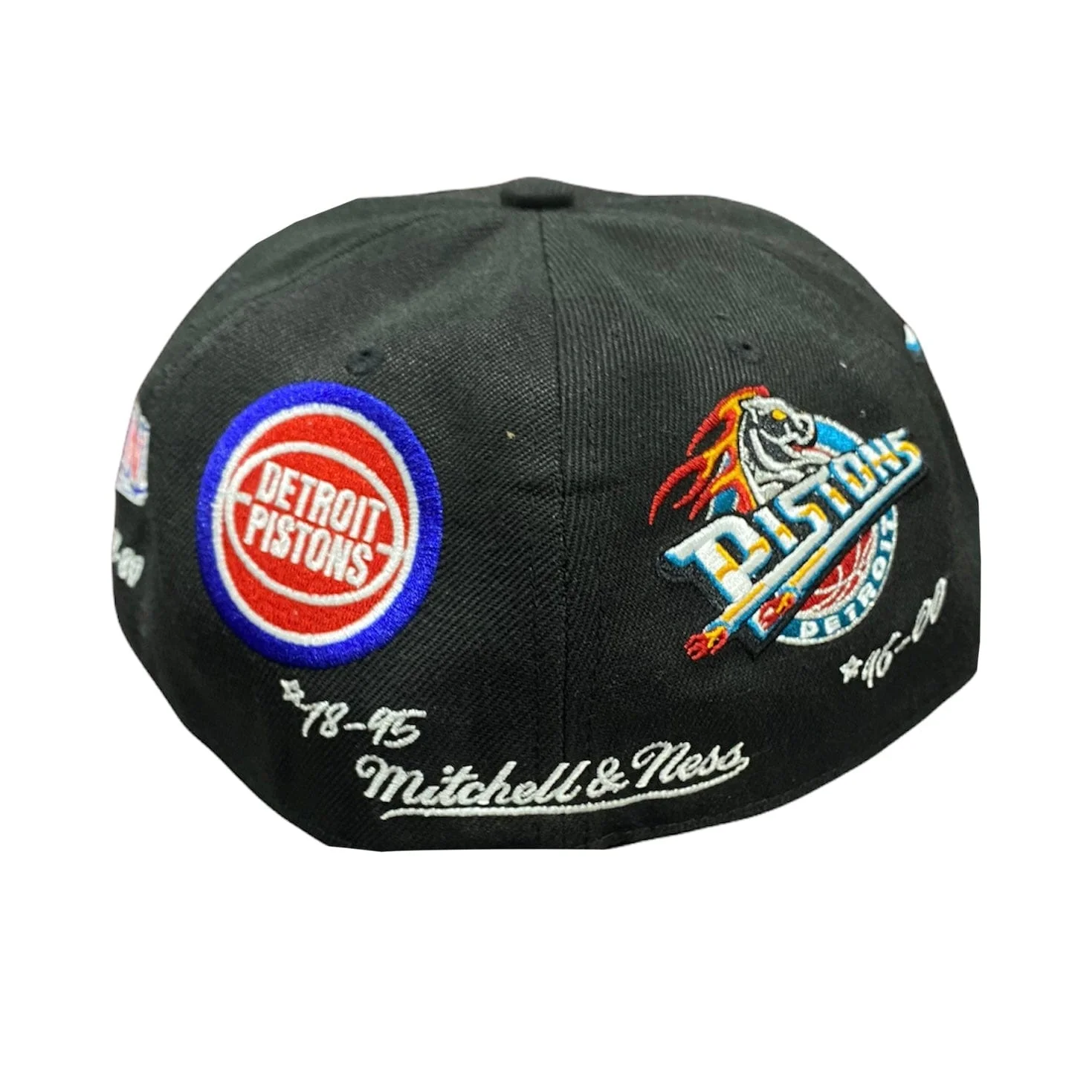 Mitchell & Ness Nba Timeline Fitted Hwc Detroit Pistons Hat (Black) - Image 3