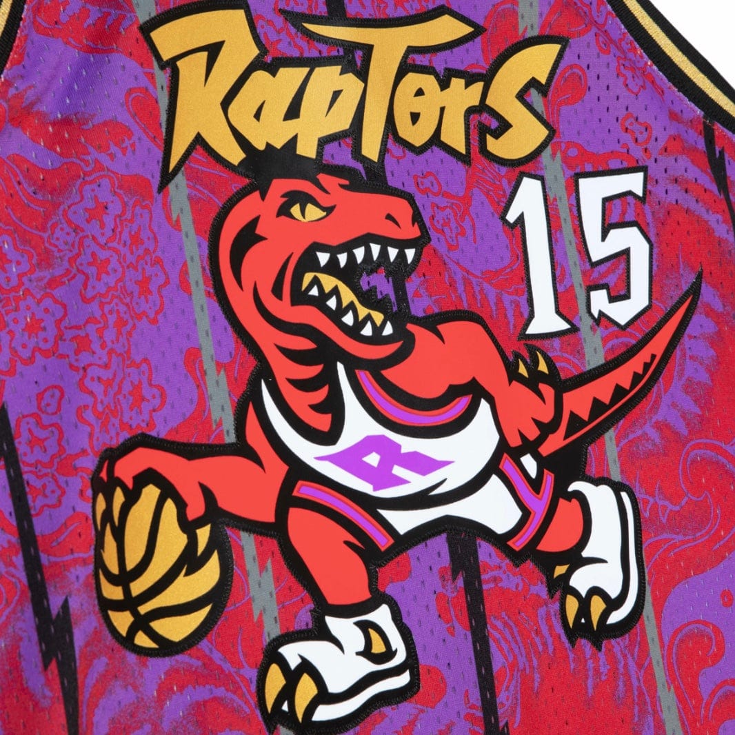 Mitchell & Ness Nba Toronto Raptors Vince Carter Swingman Jersey (Red/Purple) - Image 3