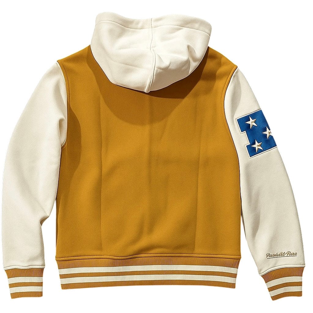 Mitchell & Ness NFL Detroit Lions Dusted Flc Full Snap Jacket (Brown/Cream) - Image 2