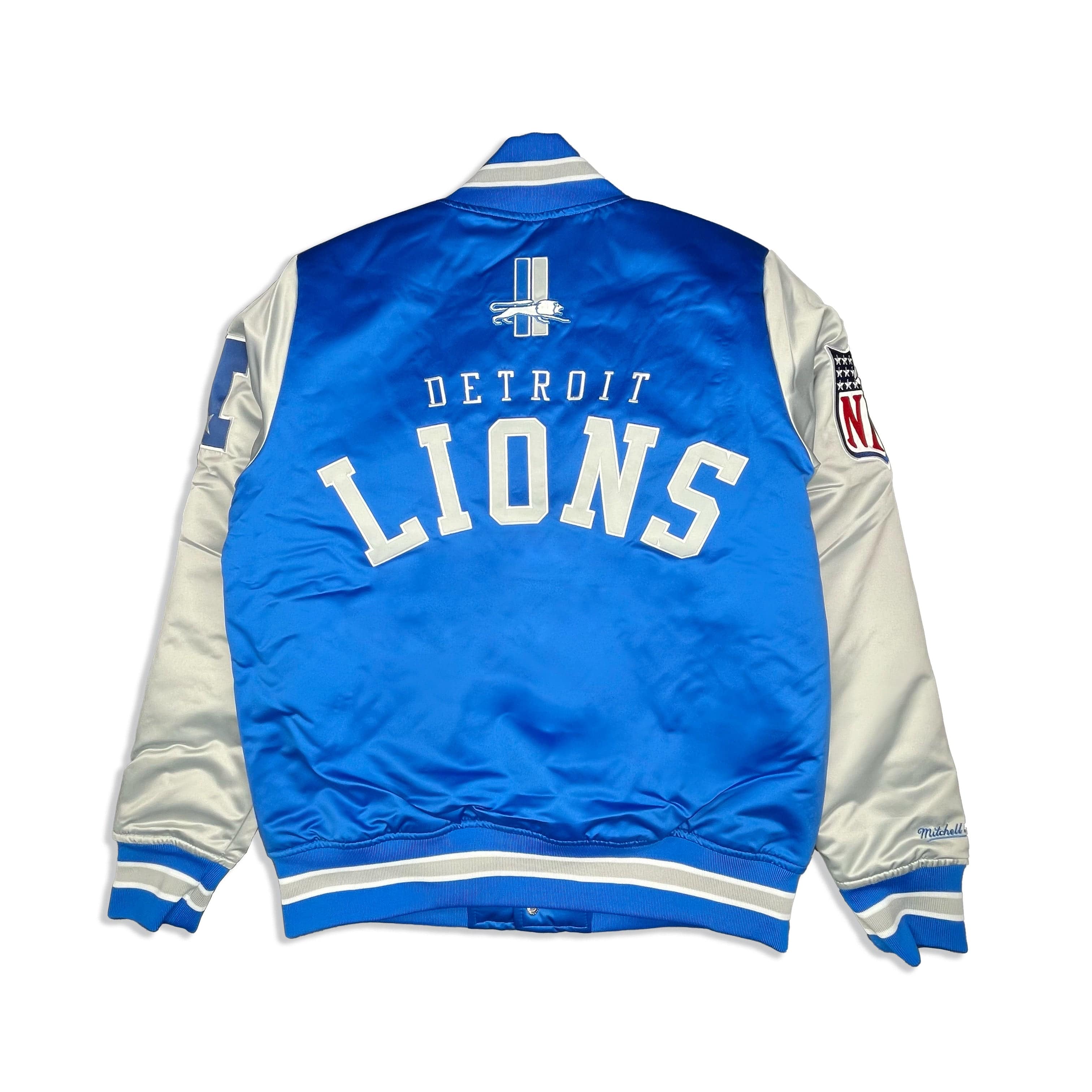 Mitchell & Ness NFL Detroit Lions Primetime Heavyweight Jacket (Blue) - Image 2