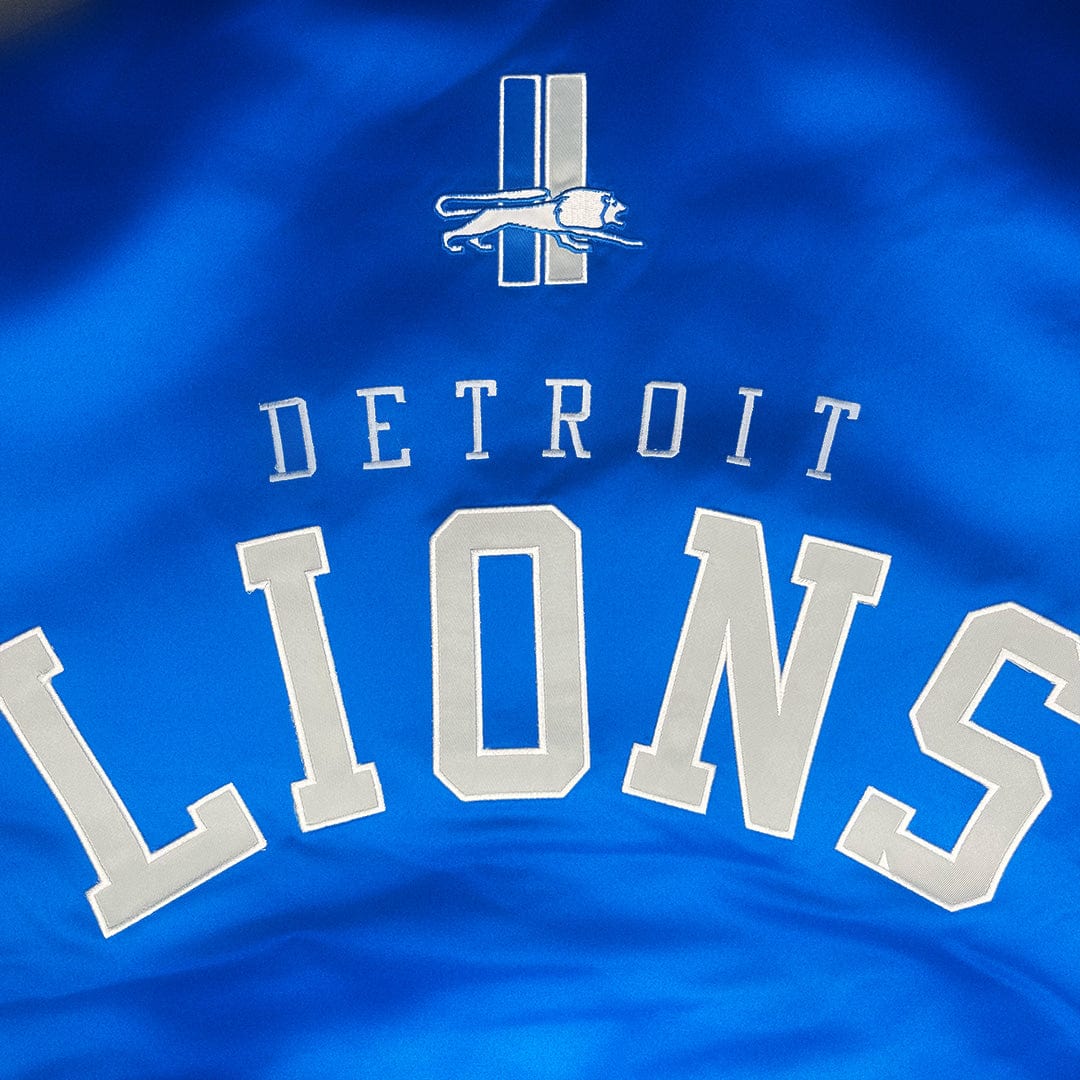 Mitchell & Ness NFL Detroit Lions Primetime Heavyweight Jacket (Blue) - Image 3