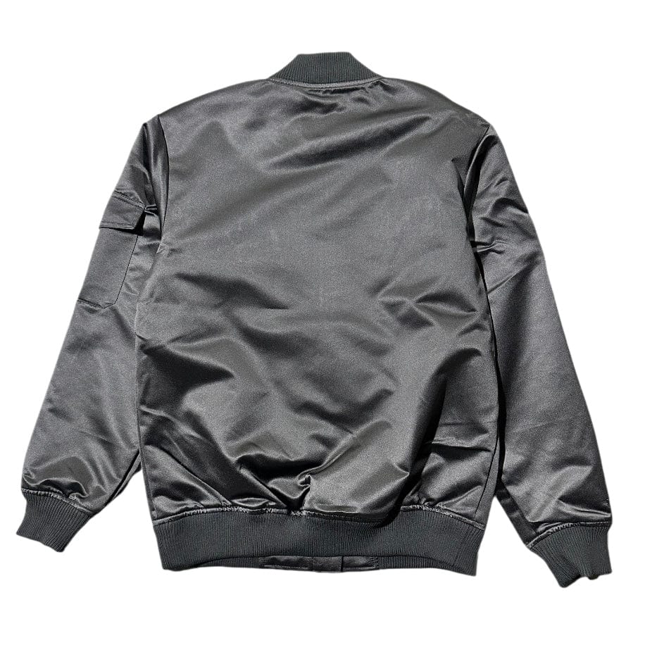 Mitchell & Ness NFL Detroit Lions Team Leader Satin Bomber Jacket (Black) - Image 2