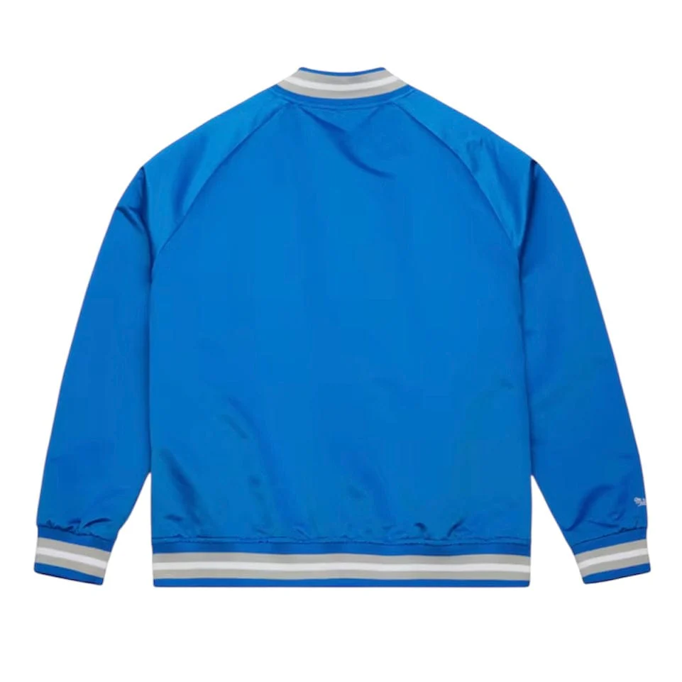 Mitchell & Ness NFL Detroit Lions Vintage Lightweight Satin Snap Jacket (Blue) - Image 2