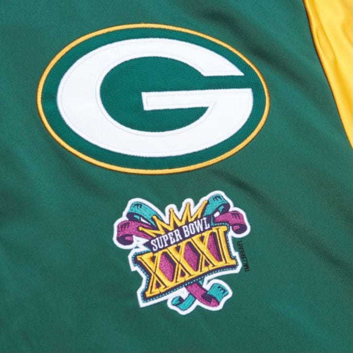 Mitchell & Ness NFL Green Bay Packers Heavyweight Satin Jacket (Green) - Image 3