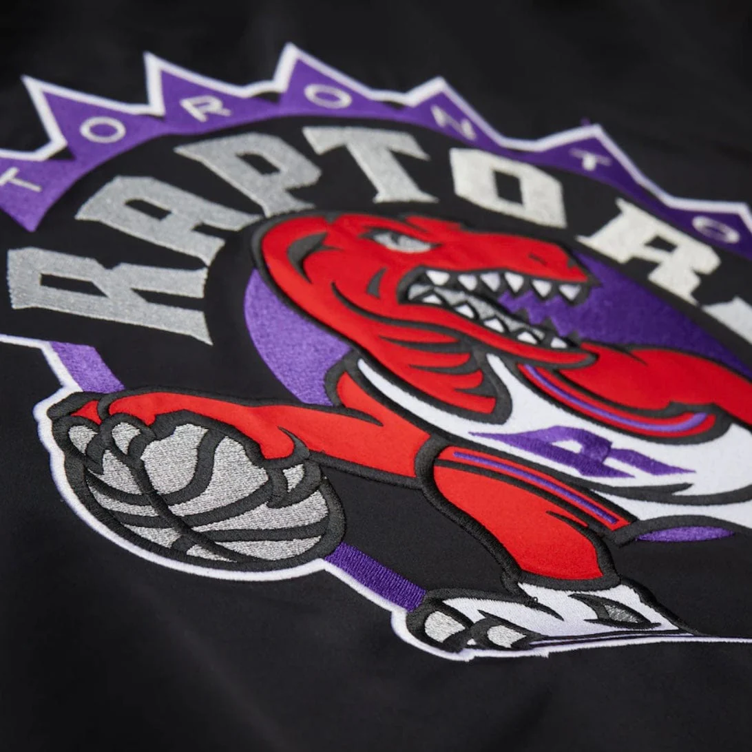 Mitchell & Ness Toronto Raptors Team Origins Satin Full-Snap Jacket (Black) - Image 8