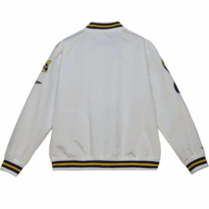 Mitchell & Ness University Of Michigan City Collections Satin Jacket (White) - Image 2
