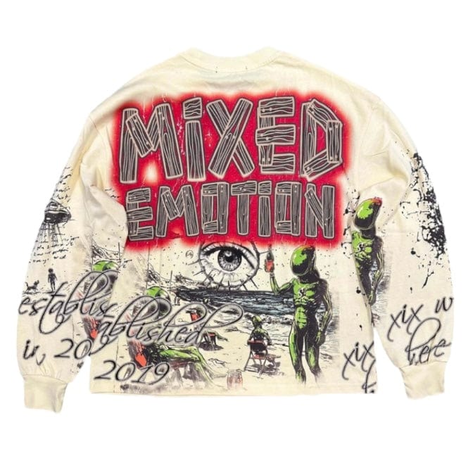 Mixed Emotion Art Club Long Sleeve Tee (Cream) - Image 2
