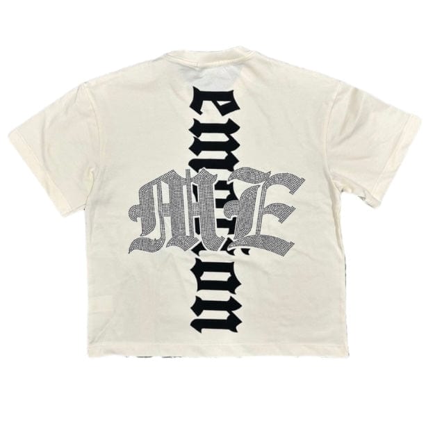 Mixed Emotion Beach Rhinestone Tee (Cream) - Image 2