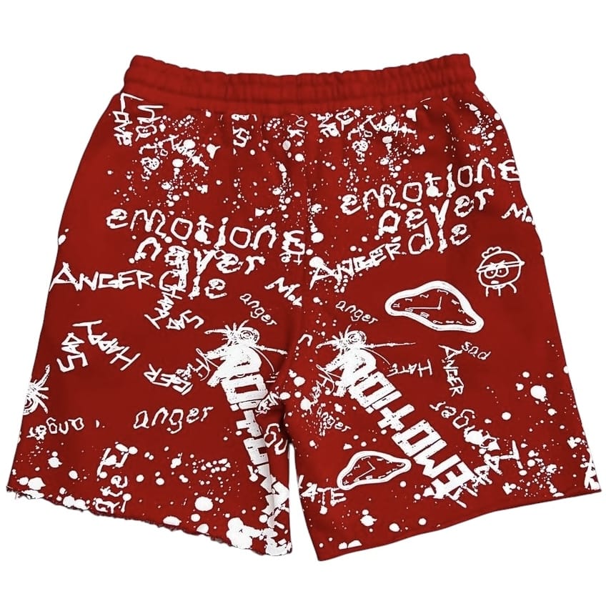 Mixed Emotion Graffiti Short (Red) - Image 2
