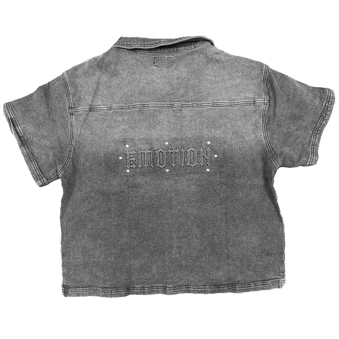Mixed Emotion Paisley Denim Shirt (Black) - Image 2