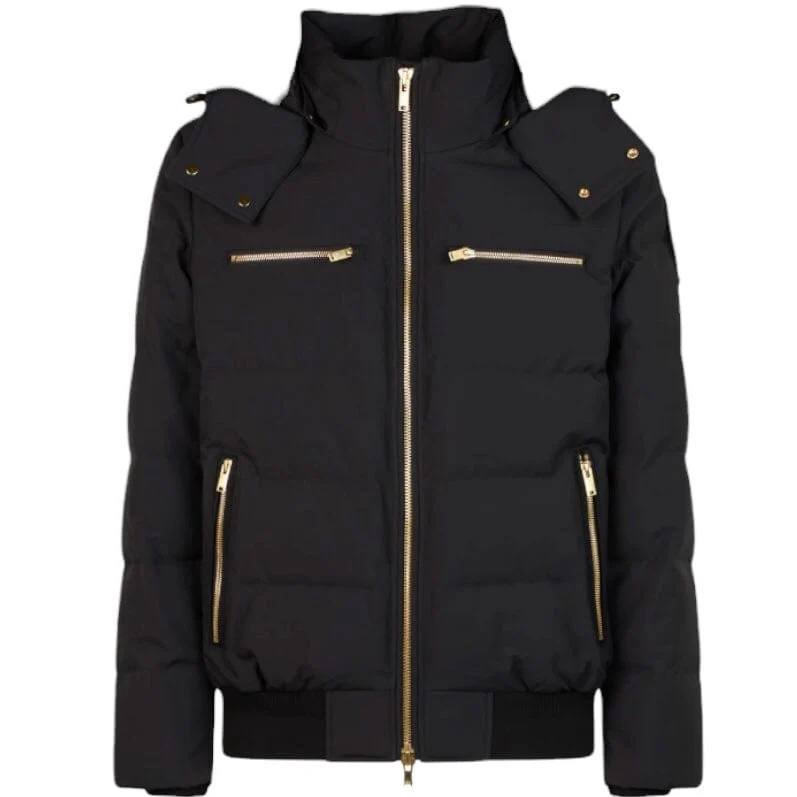 Moose Knuckles Cloud Bomber Sh Gold Black Jacket (Black/Gold) M34MJ005GS - Image 4