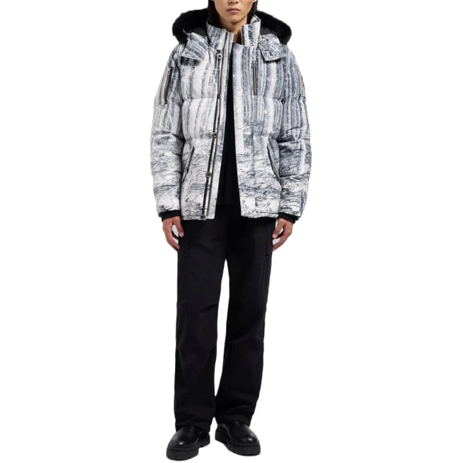 Moose Knuckles Original 3Q Shearling Jacket (Forest Print W/ Blk Sh) M34MJ128SH - Image 3