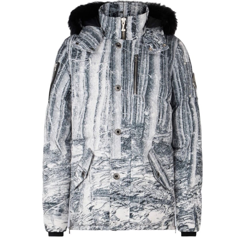Moose Knuckles Original 3Q Shearling Jacket (Forest Print W/ Blk Sh) M34MJ128SH - Image 4