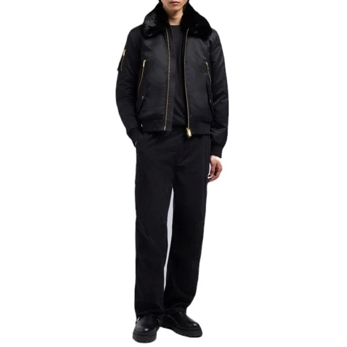 Moose Knuckles Gold Series Courville Bunny Bomber Jacket (Black) - Image 3