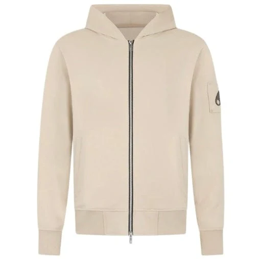 Moose Knuckles Hartsfield Zip Up Hoodie (Alabaster) M35MS609-1705 - Image 5