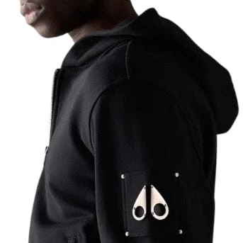 Moose Knuckles Hartsfield Zip Up Hoodie (Black) M35MS609-292 - Image 3