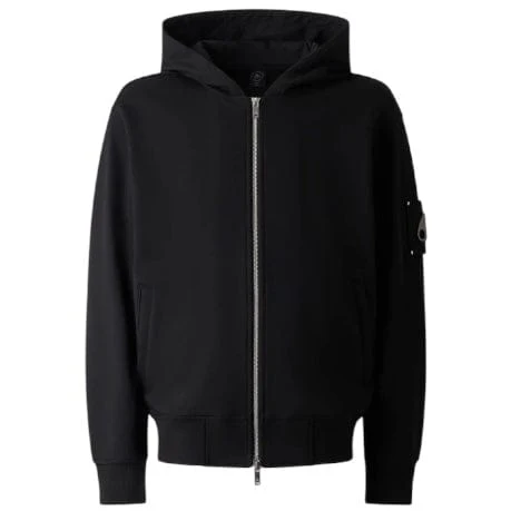 Moose Knuckles Hartsfield Zip Up Hoodie (Black) M35MS609-292 - Image 5