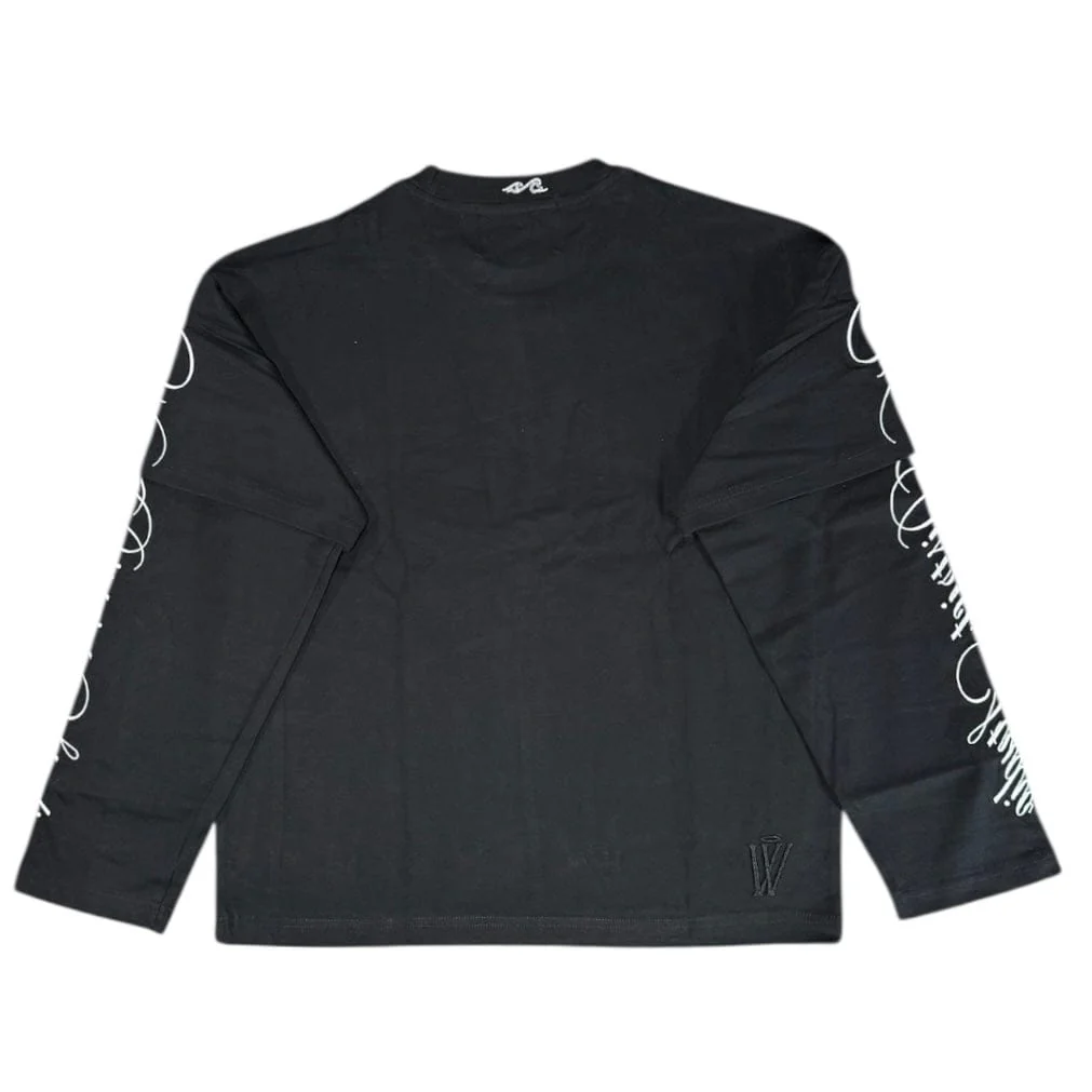 Mr. Wave Picasso Long Sleeve Layered Tee (Black) WDS-2LS007R - Image 2