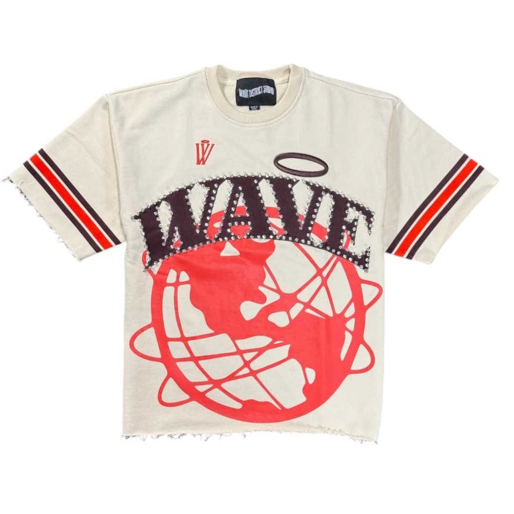 Mr. Wave Super Wave Tee (Cream/Brown/Orange) WDS-9J003C