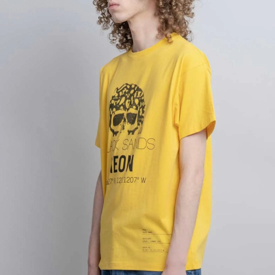 Neon Denim Black Sands T Shirt (Yellow) STT-021 - Image 2