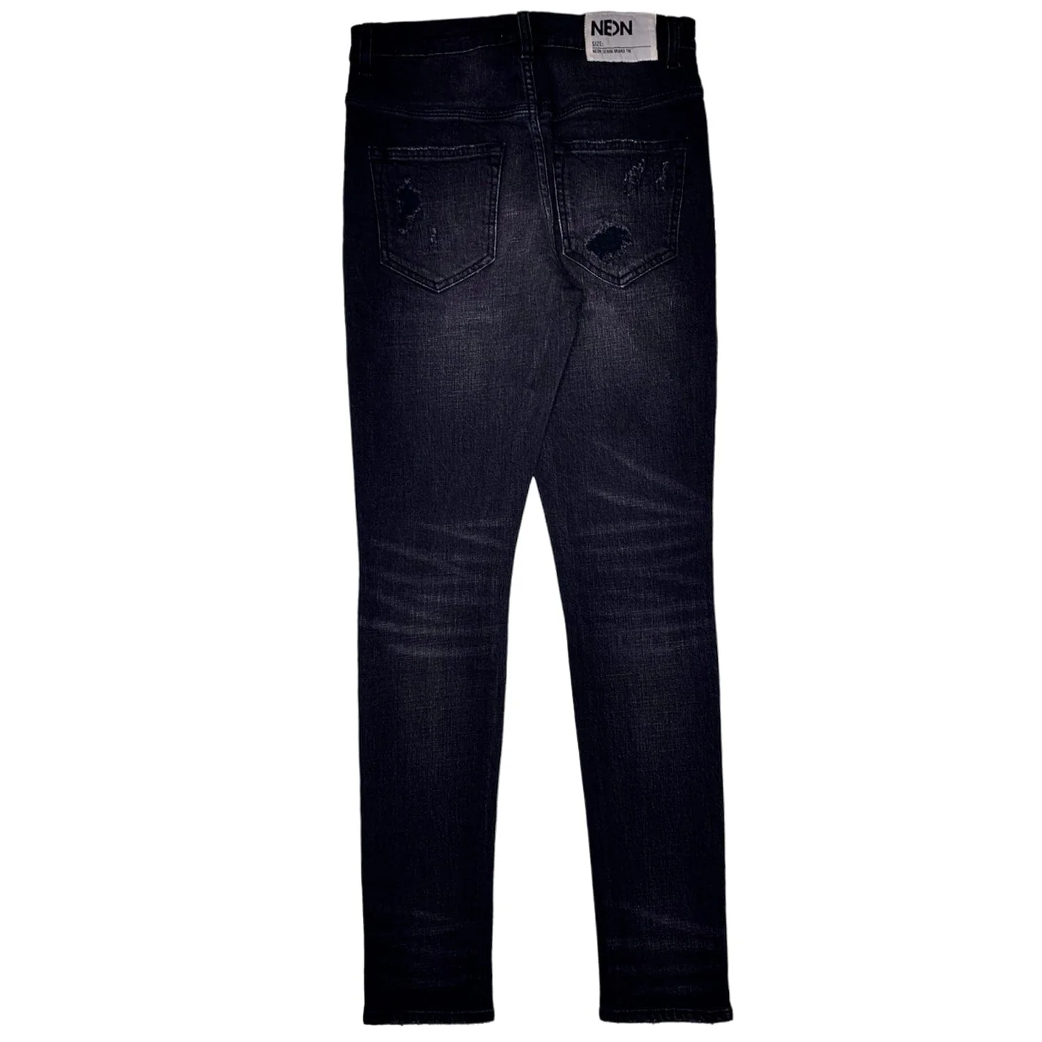 Neon Denim Keith Repair Denim Jean (Black Distress) KTH-120 - Image 2