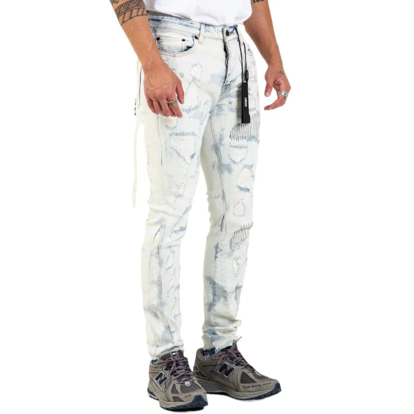 Neon Denim Sid Over Paint Repair Denim Jean (Light Blue) SID-119 - Image 2