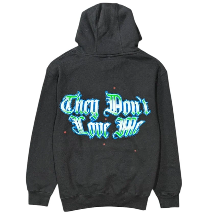 Never Broke Again Goth Punk Hoodie (Black) - Image 2