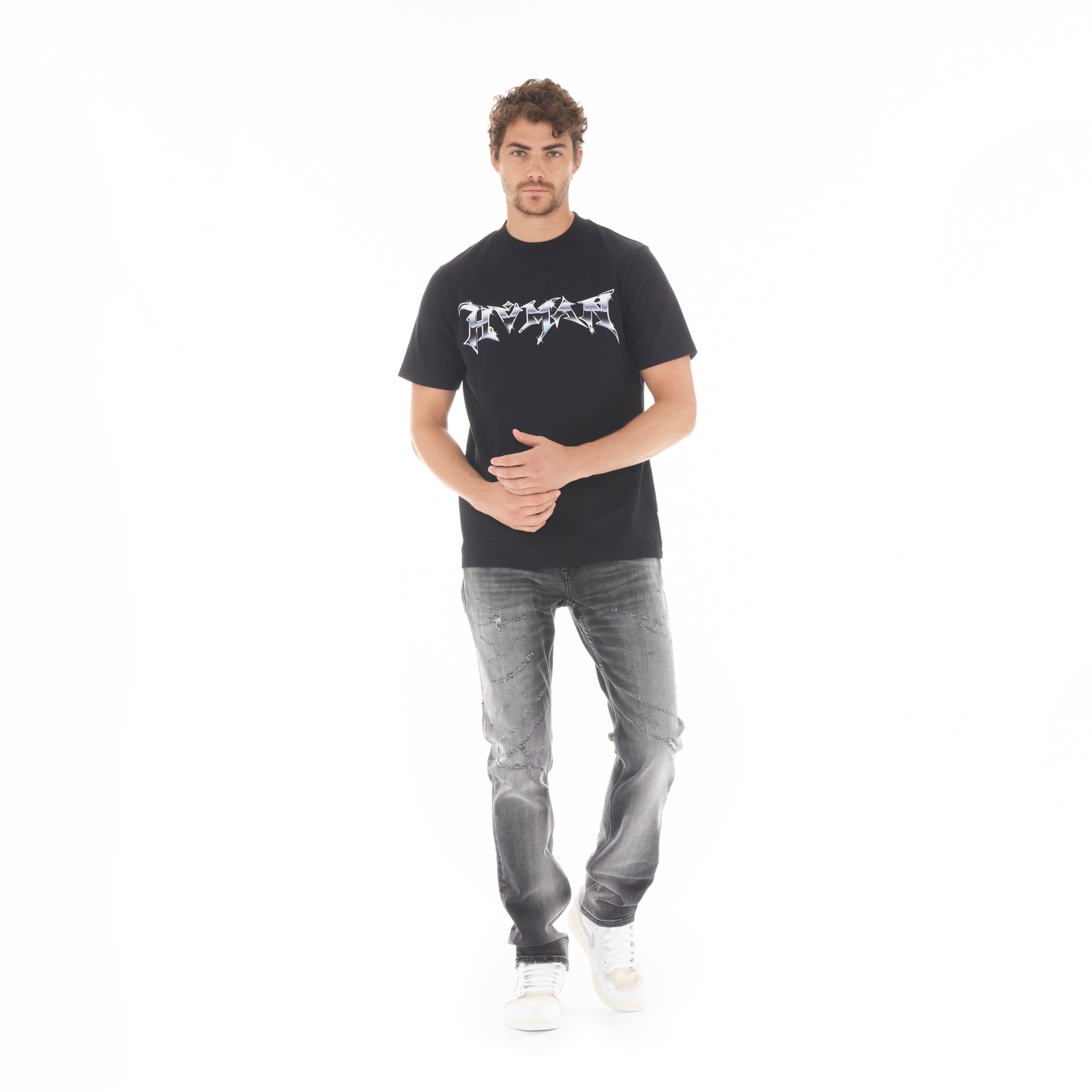 NOVELTY TEE "CHROME" IN BLACK - Image 3