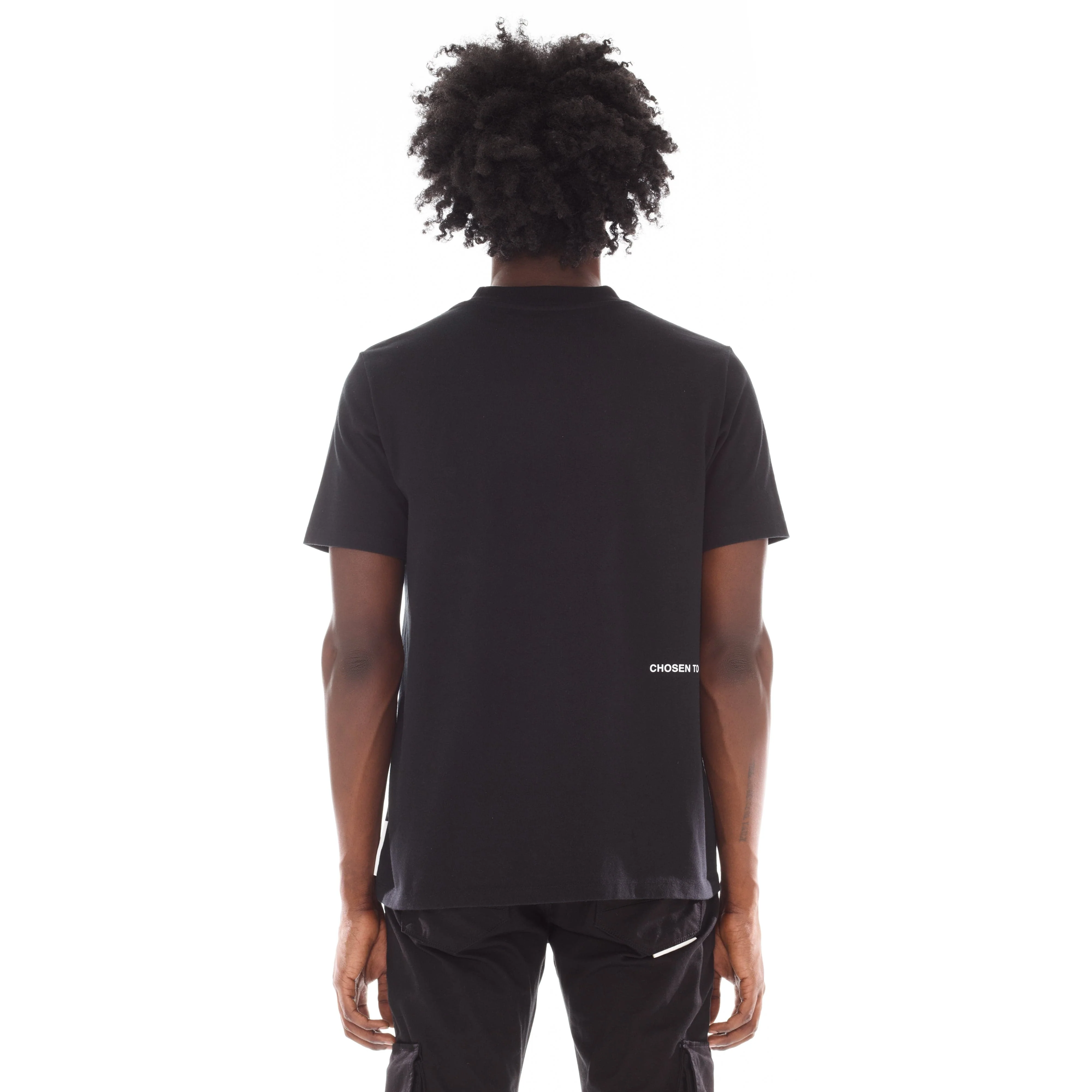 NOVELTY TEE "METAL TRIANGLE" IN BLACK - Image 3