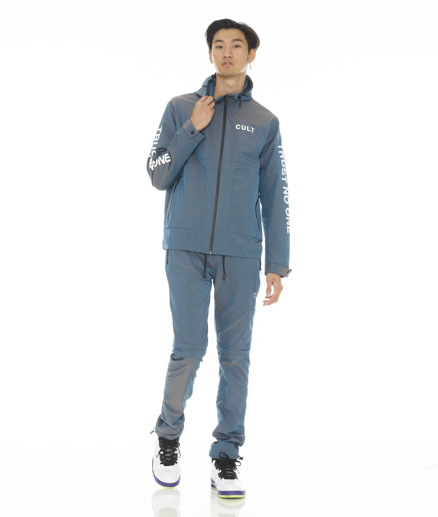 NYLON JACKET IN SEAFOAM - Image 3