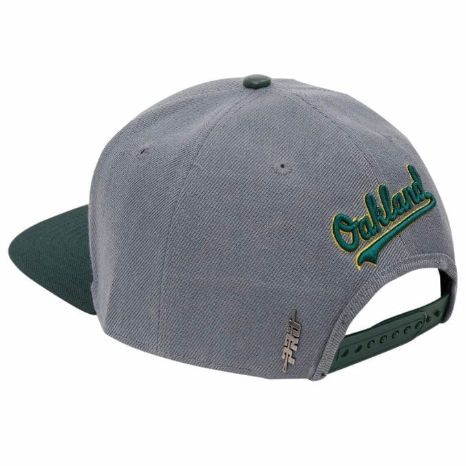 Oakland Athletics Logo Snapback Hat (Gray) - Image 3